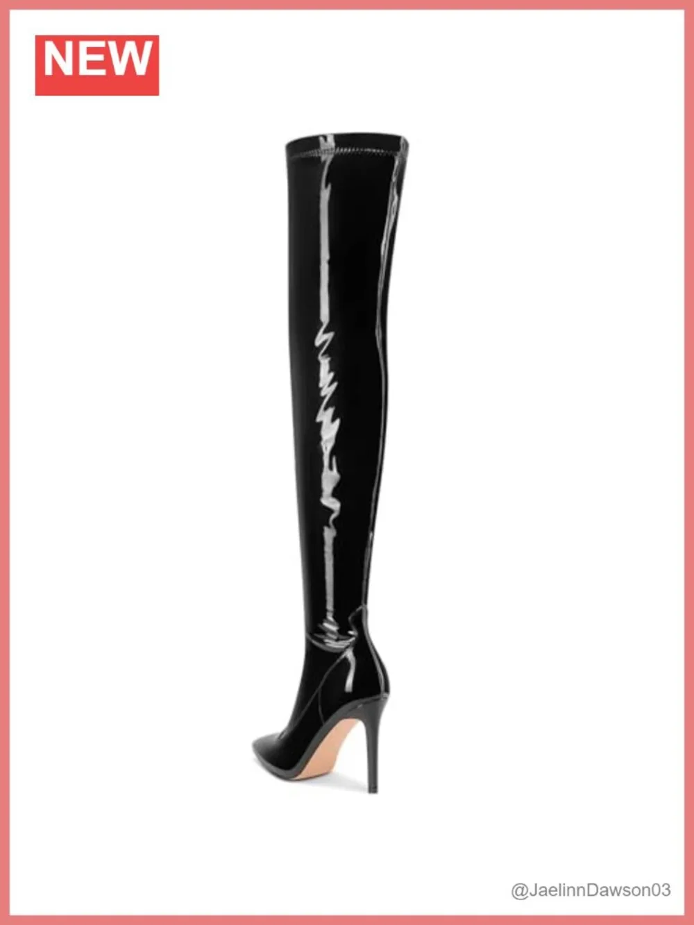 Stiletto Over the Knee Boots 3.9 Inch Heels Side Zipper Thigh High Party